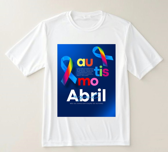 Camiseta Autismo Abril Azul Conscientização com Estilo