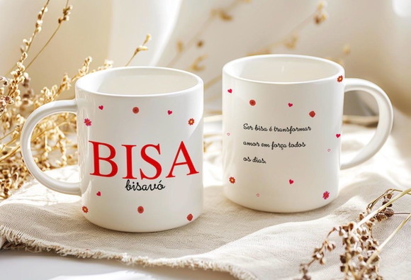 Caneca Personalizada de Porcelana Dia das Mães