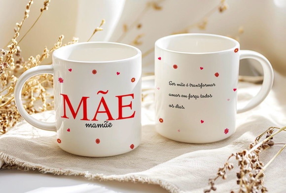 Caneca Personalizada de Porcelana Dia das Mães