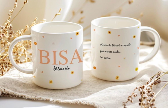 Caneca Personalizada de Porcelana Dia das Mães