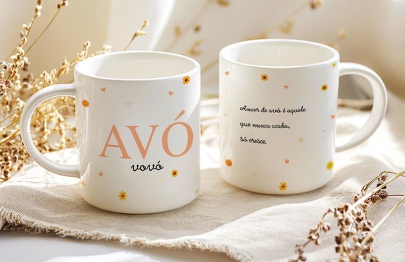 Caneca Personalizada de Porcelana Dia das Mães