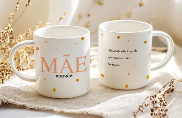 Caneca Personalizada de Porcelana Dia das Mães