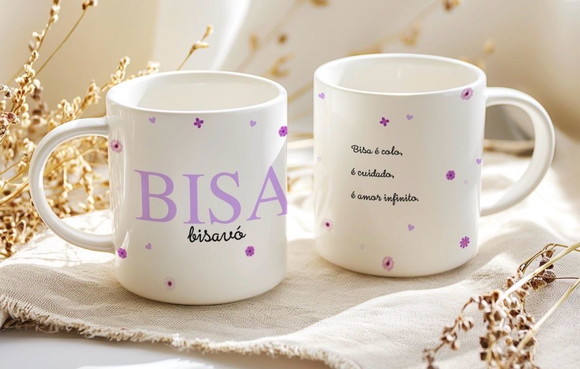 Caneca Personalizada de Porcelana Dia das Mães