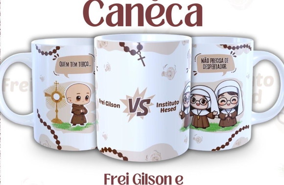 Caneca Personalizada de Porcelana Frei Gilson
