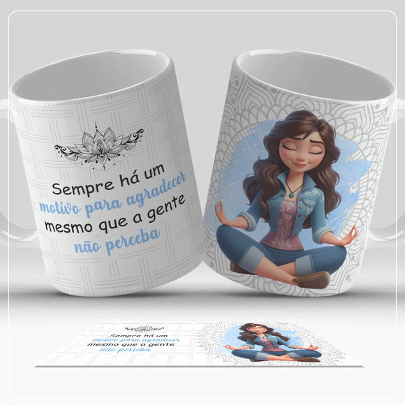 Caneca Personalizada de Porcelana Positividade