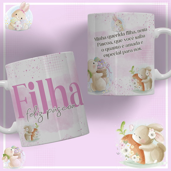 Caneca Personalizada de Porcelana Páscoa