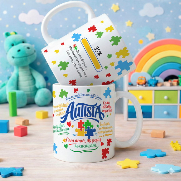 Caneca de Porcelana Autismo