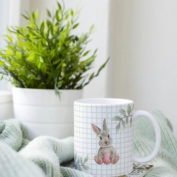 Caneca Personalizada de Porcelana Páscoa