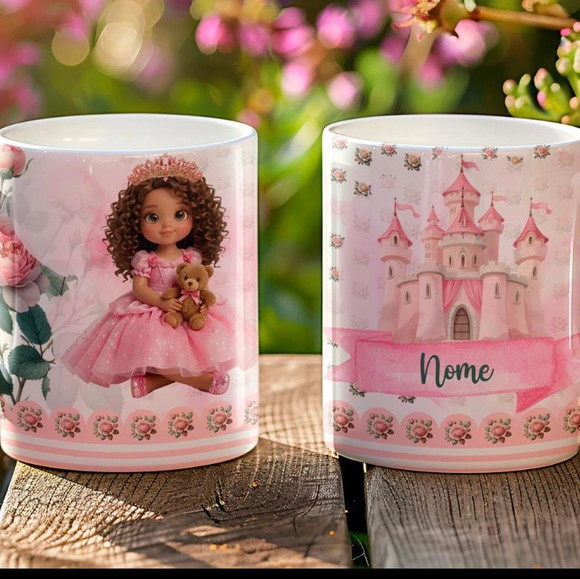 Caneca de Porcelana Pequenas Princesas