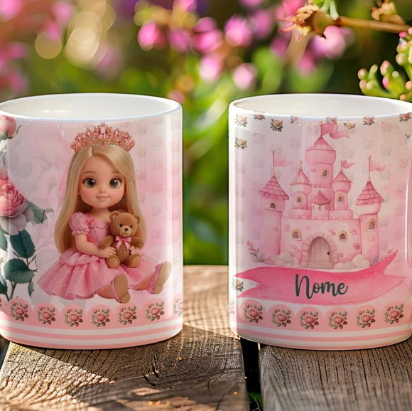 Caneca de Porcelana Pequenas Princesas