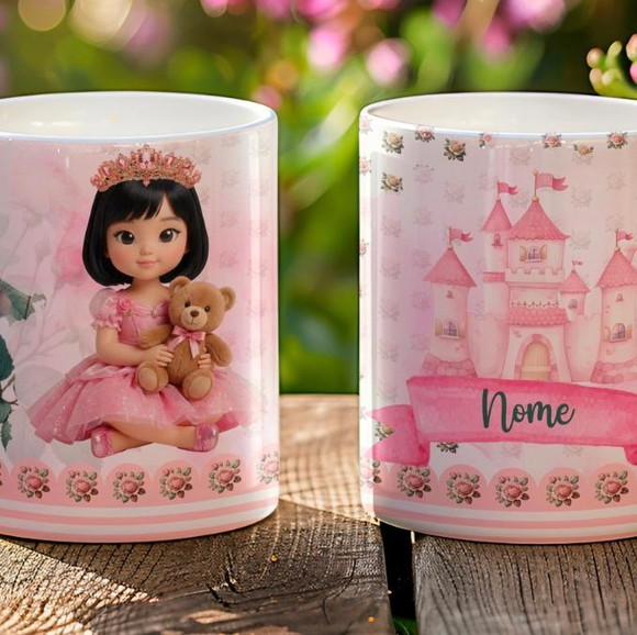 Caneca de Porcelana Pequenas Princesas