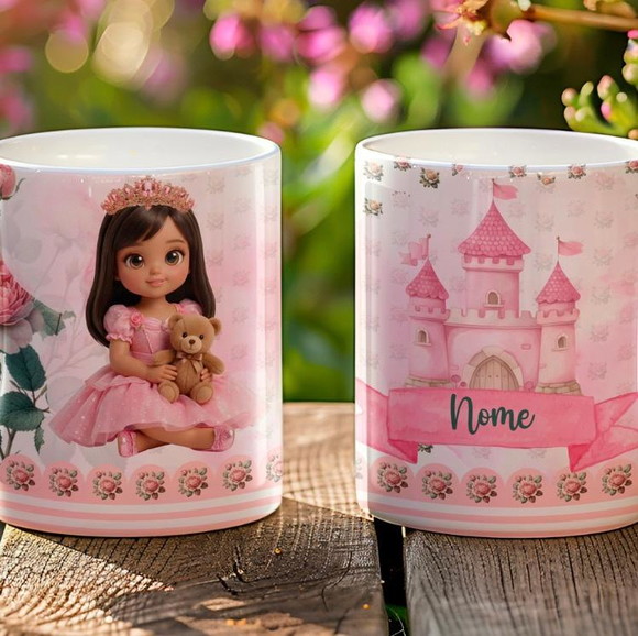 Caneca de Porcelana Pequenas Princesas