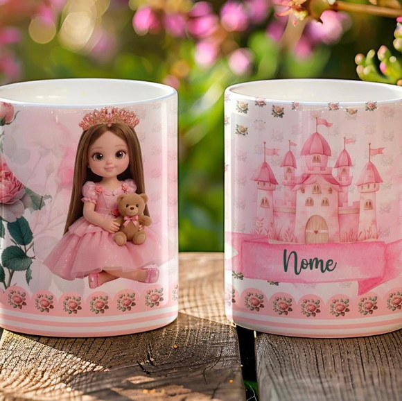 Caneca de Porcelana Pequenas Princesas