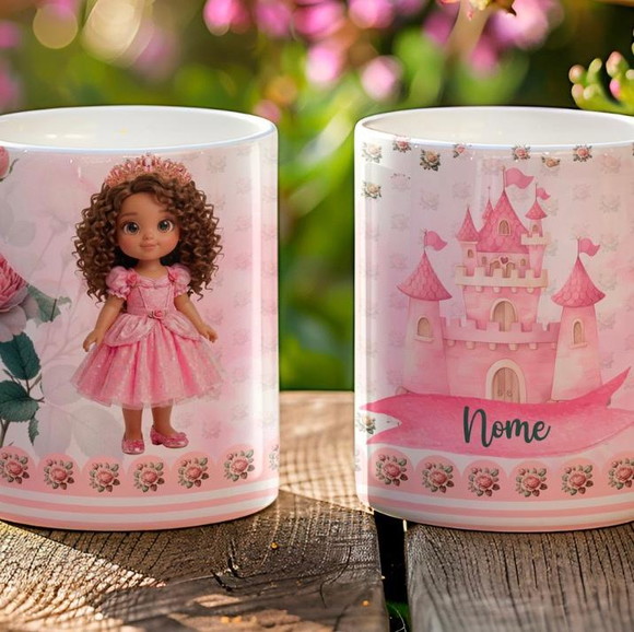 Caneca de Porcelana Pequenas Princesas