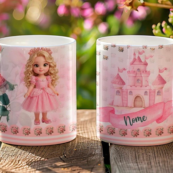 Caneca de Porcelana Pequenas Princesas