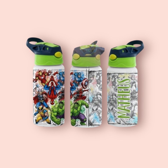 Squeeze de Alumínio Personalizado Super Heróis