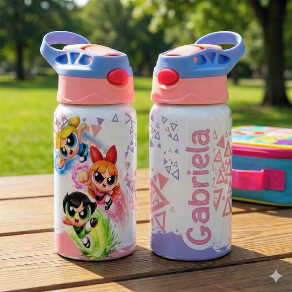 Squeeze de Alumínio Personalizado Meninas Super Poderosas