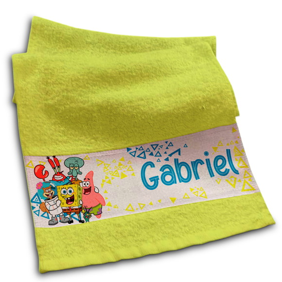 Toalhinha Personalizada Sublimação Bob Esponja