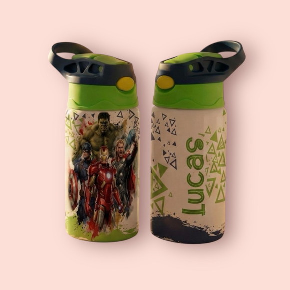 Squeeze de Alumínio Personalizado Super Heróis