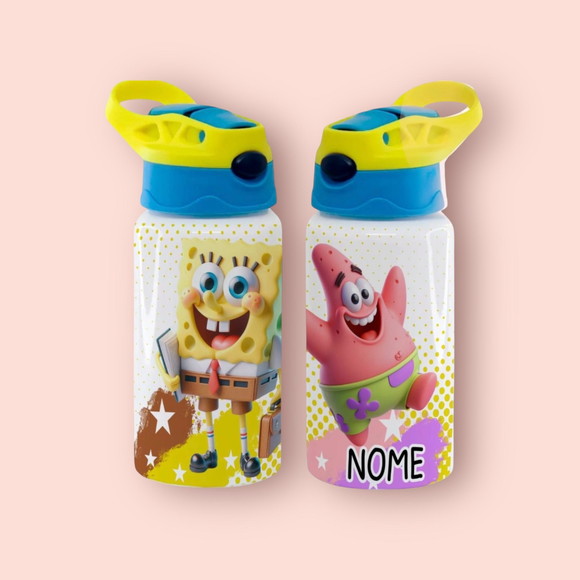 Squeeze de Alumínio Personalizado Bob Esponja