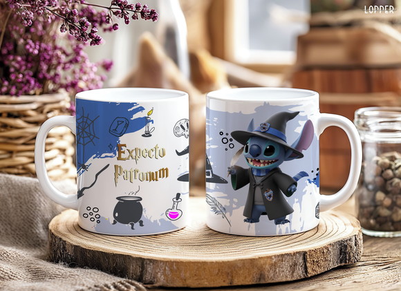 Caneca de Porcelana Stitch Harry Potter