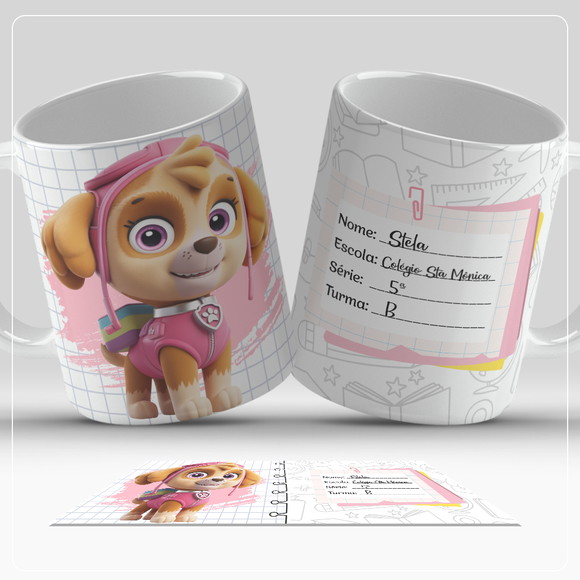 Caneca Personalizada de Polímero Patrulha Canina