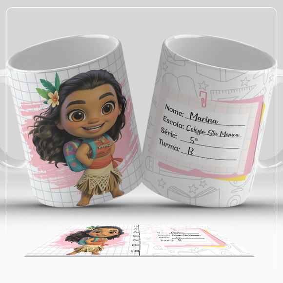 Caneca Personalizada de Polímero Moana