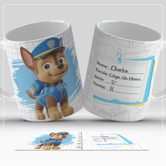 Caneca Personalizada de Polímero Patrulha Canina