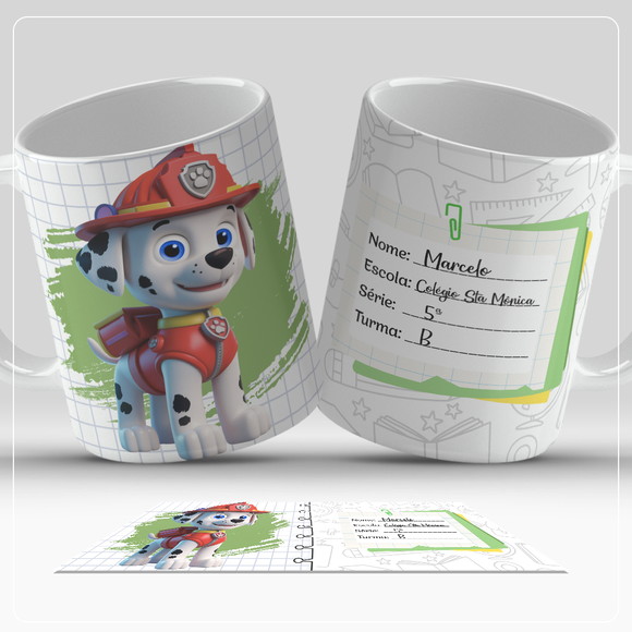 Caneca Personalizada de Polímero Patrulha Canina