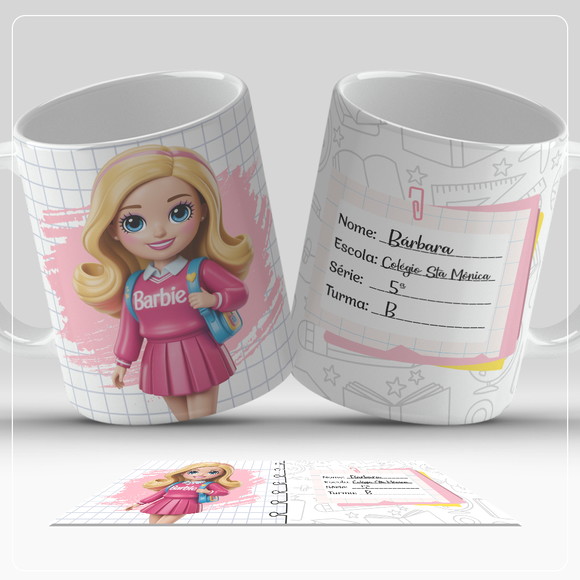 Caneca Personalizada de Polímero Menina