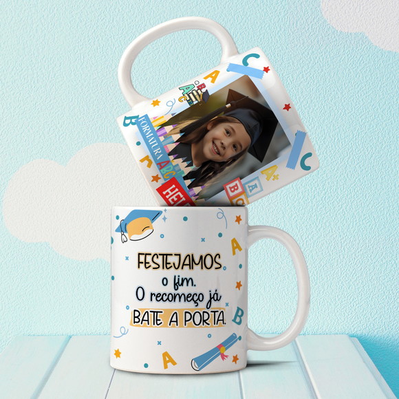 Caneca Personalizada de Porcelana Formatura Abc