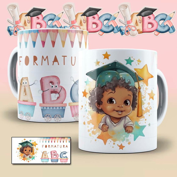 Caneca Personalizada de Porcelana Formatura Abc