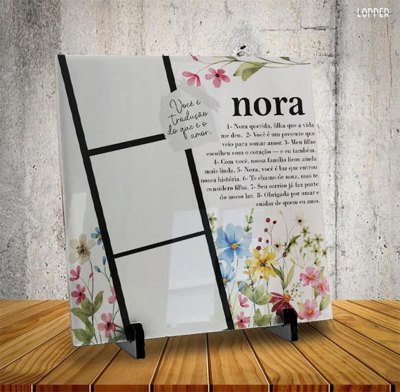 Azulejo Personalizado Família Nora