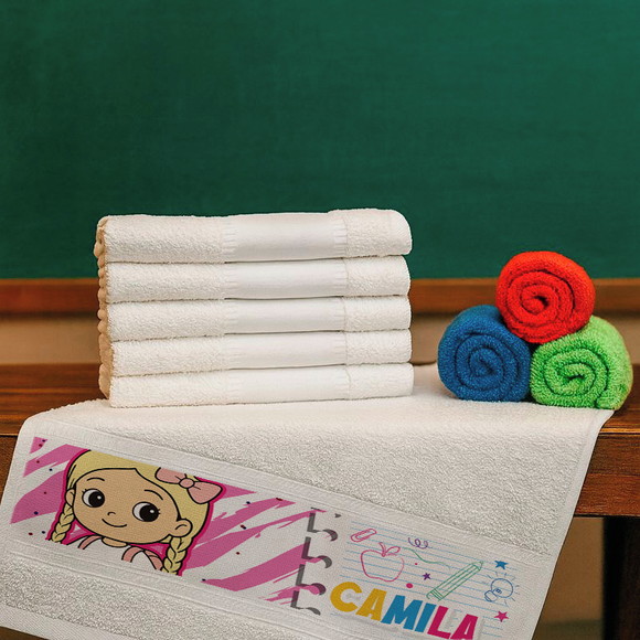 Toalhinha Personalizada Sublimação Volta às Aulas