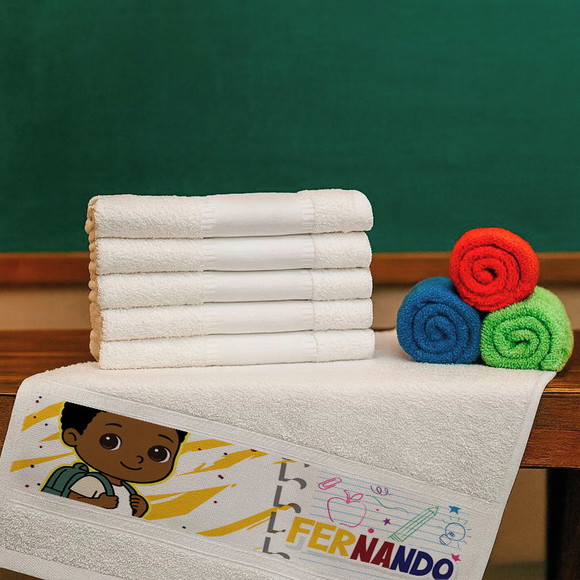 Toalhinha Personalizada Sublimação Volta às Aulas