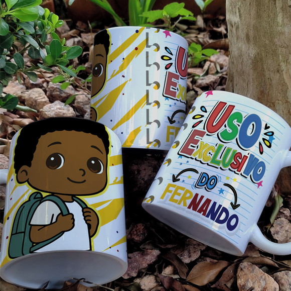 Caneca Personalizada de Polímero Volta às Aulas