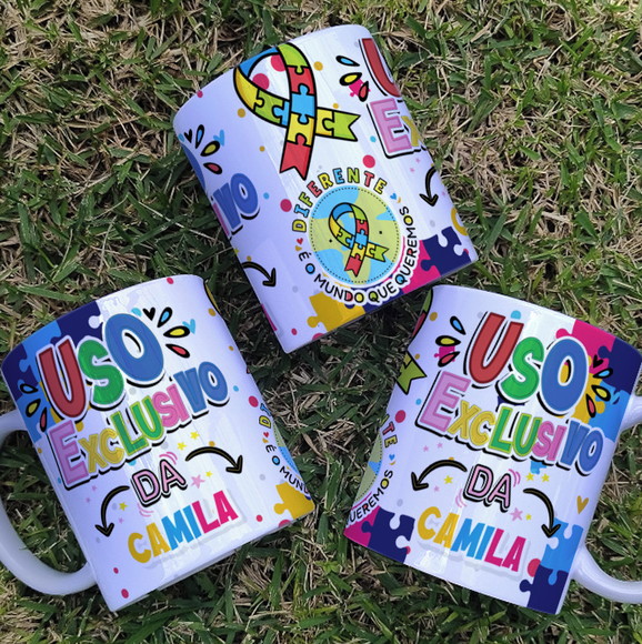 Caneca Personalizada de Porcelana Autismo