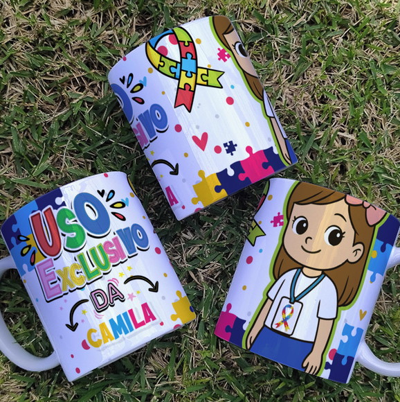 Caneca Personalizada de Polímero Autismo