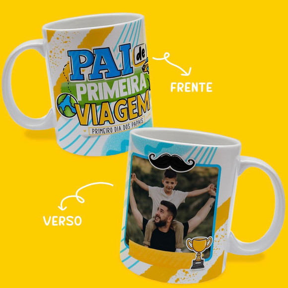 Caneca Personalizada de Porcelana Dia dos Pais