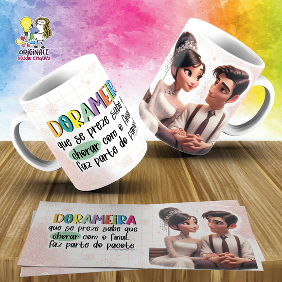 Caneca Personalizada de Porcelana Doramas