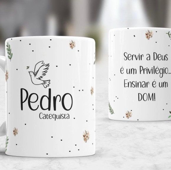 Caneca Personalizada de Porcelana Catequista