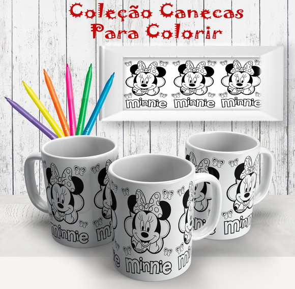 Caneca de Porcelana Minnei para Pintar
