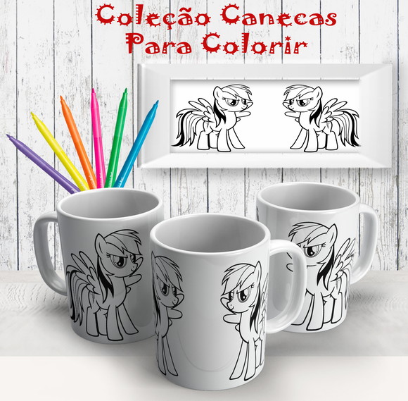 Caneca de Porcelana Unicórnio para Pintar