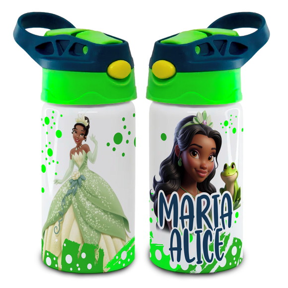 Squeeze de Alumínio Personalizado Princesa Tiana