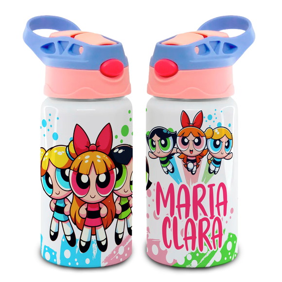 Squeeze de Alumínio Personalizado Meninas Super Poderosas