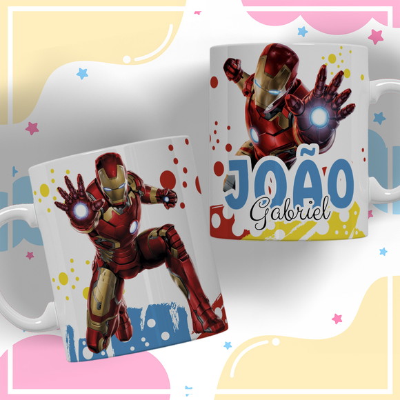 Caneca Personalizada de Polímero Homem de Ferro