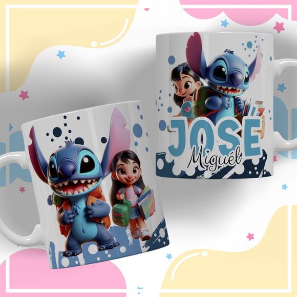 Caneca Personalizada de Polímero Stitch
