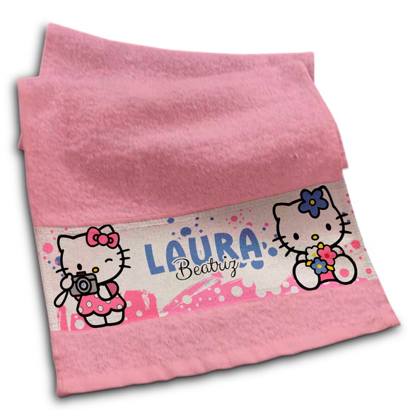 Toalhinha Personalizada Sublimação Hello Kitty