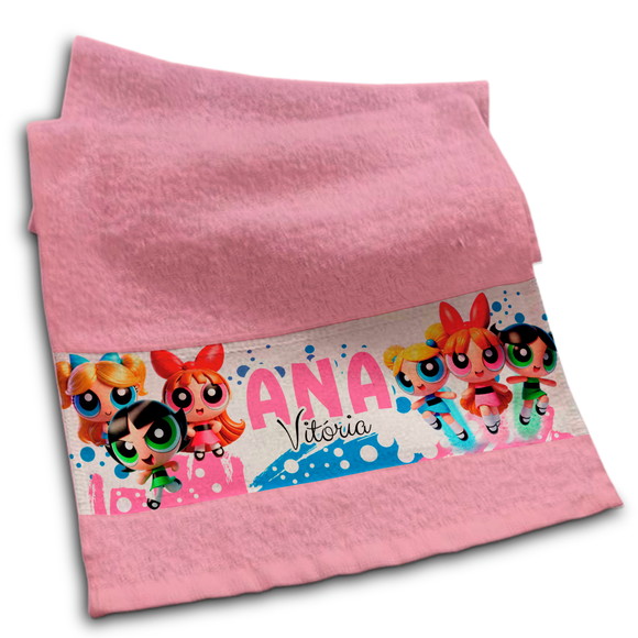 Toalhinha Personalizada Sublimação Meninas Super Poderosas