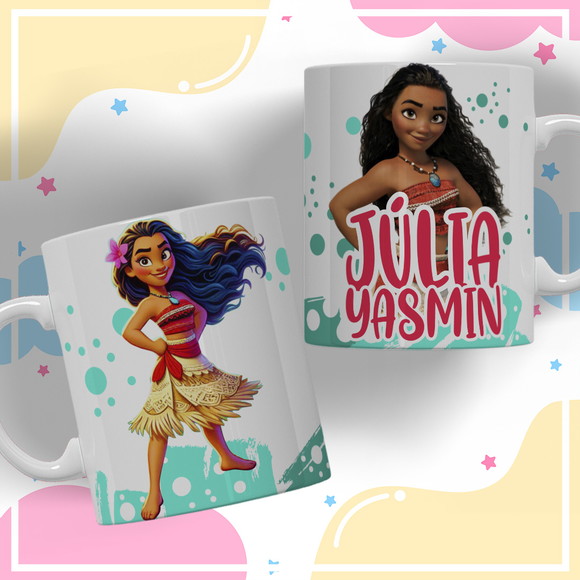 Caneca Personalizada de Polímero Moana